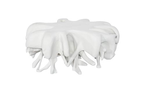 Phillips Collection Cast  Round White Stone Coffee Table