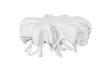 Phillips Collection Cast  Round White Stone Coffee Table