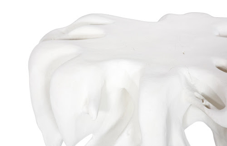 Phillips Collection Cast  Round White Stone Coffee Table