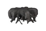Phillips Collection Cast Round Charcoal Stone Coffee Table