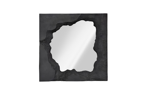 Phillips Collection Magma Charcoal Stone Mirror