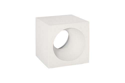 Phillips Collection Void White Stone Side Table