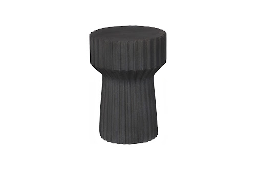 Phillips Collection Vetra Charcoal Stone Side Table