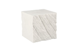 Phillips Collection Shear , Square White Stone Side Table