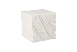 Phillips Collection Shear , Square White Stone Side Table