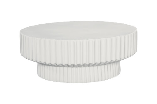 Phillips Collection Vetra White Stone Coffee Table