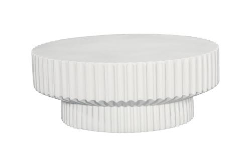 Phillips Collection Vetra White Stone Coffee Table
