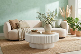 Phillips Collection Vetra White Stone Coffee Table