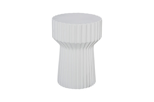 Phillips Collection Vetra White Stone Side Table