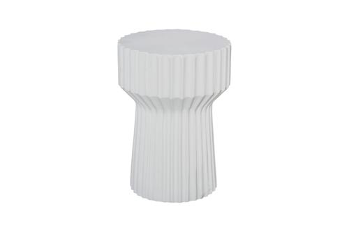 Phillips Collection Vetra White Stone Side Table