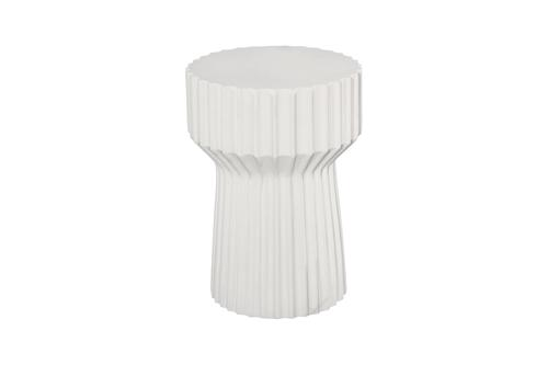 Phillips Collection Vetra White Stone Side Table