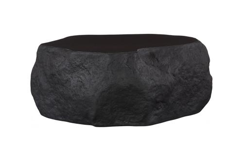 Phillips Collection Quarry Small Black Glamstone Coffee Table