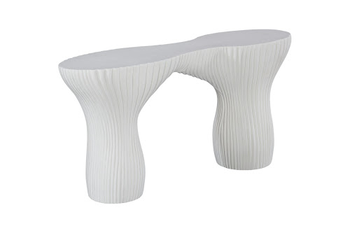 Phillips Collection Cadence  Table White Stone Console