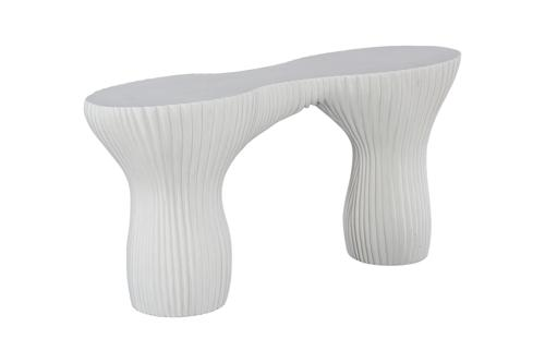 Phillips Collection Cadence  Table White Stone Console