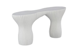 Phillips Collection Cadence  Table White Stone Console