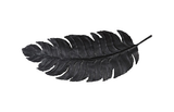 Phillips Collection Feather Wall Decor, Black, Metal LG Accent