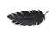 Phillips Collection Feather Wall Decor, Black, Metal LG Accent