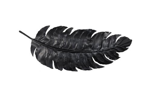 Phillips Collection Feather Wall Decor, Black, Metal LG Accent