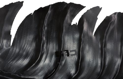 Phillips Collection Feather Wall Decor, Black, Metal LG Accent