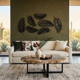 Phillips Collection Feather Wall Decor, Black, Metal LG Accent