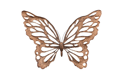 Phillips Collection Butterfly Wall Art, SM Copper/Black Metal Accent