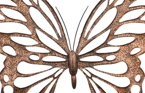 Phillips Collection Butterfly Wall Art, SM Copper/Black Metal Accent