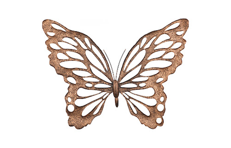Phillips Collection Butterfly Wall Art, LG Copper/Black Metal Accent