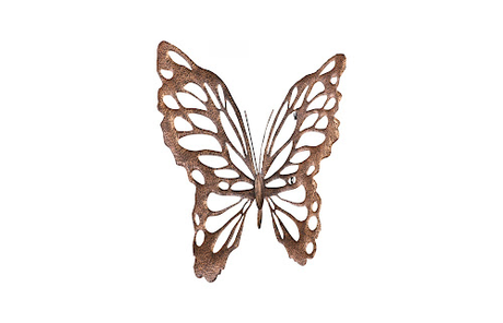 Phillips Collection Butterfly Wall Art, LG Copper/Black Metal Accent