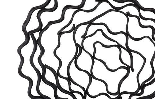Phillips Collection Vine Wall Flower, Black Large Accent