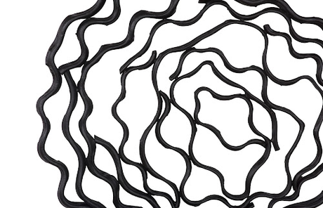 Phillips Collection Vine Wall Flower, Black Large Accent