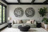 Phillips Collection Vine Wall Flower, Black Large Accent