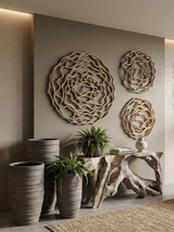 Phillips Collection Vine Wall Flower, Bleached Large Accent