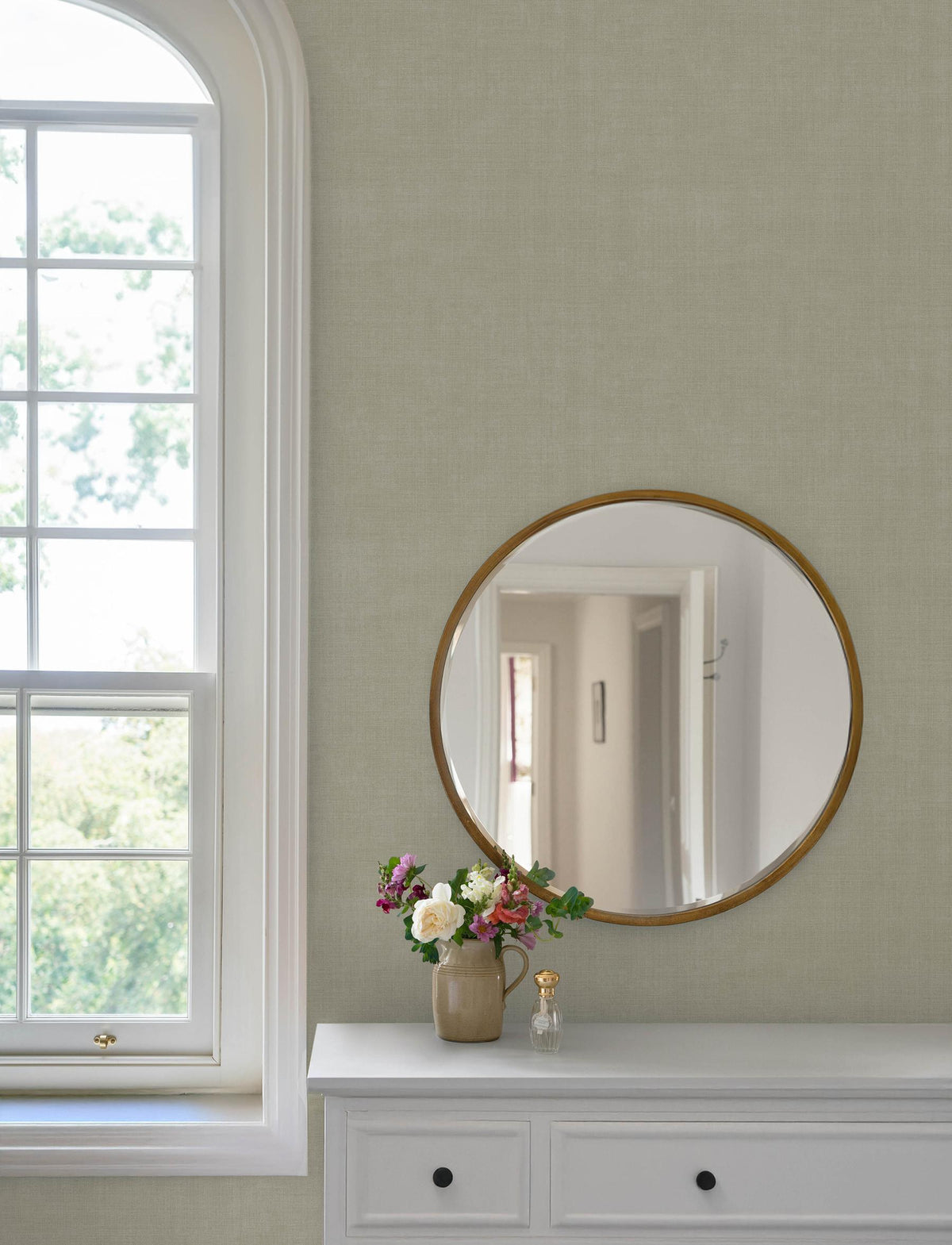A-Street Prints Midolin Khaki Texture Wallpaper