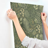 A-Street Prints Ängslycka Dark Green Forest Botanicals Wallpaper