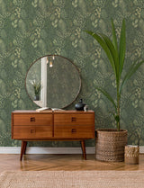 A-Street Prints Ängslycka Dark Green Forest Botanicals Wallpaper