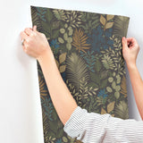 A-Street Prints Ängslycka Charcoal Forest Botanicals Wallpaper