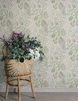 A-Street Prints Ängslycka Green Forest Botanicals Wallpaper