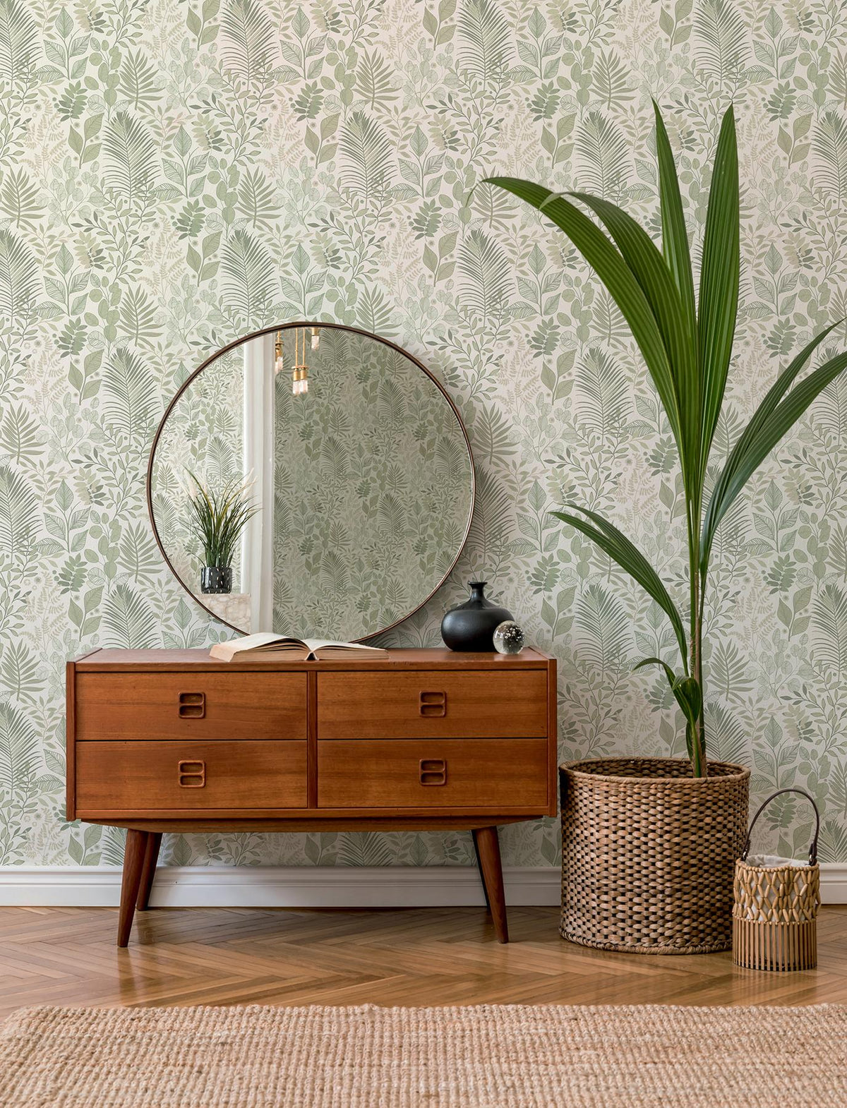 A-Street Prints Ängslycka Green Forest Botanicals Wallpaper