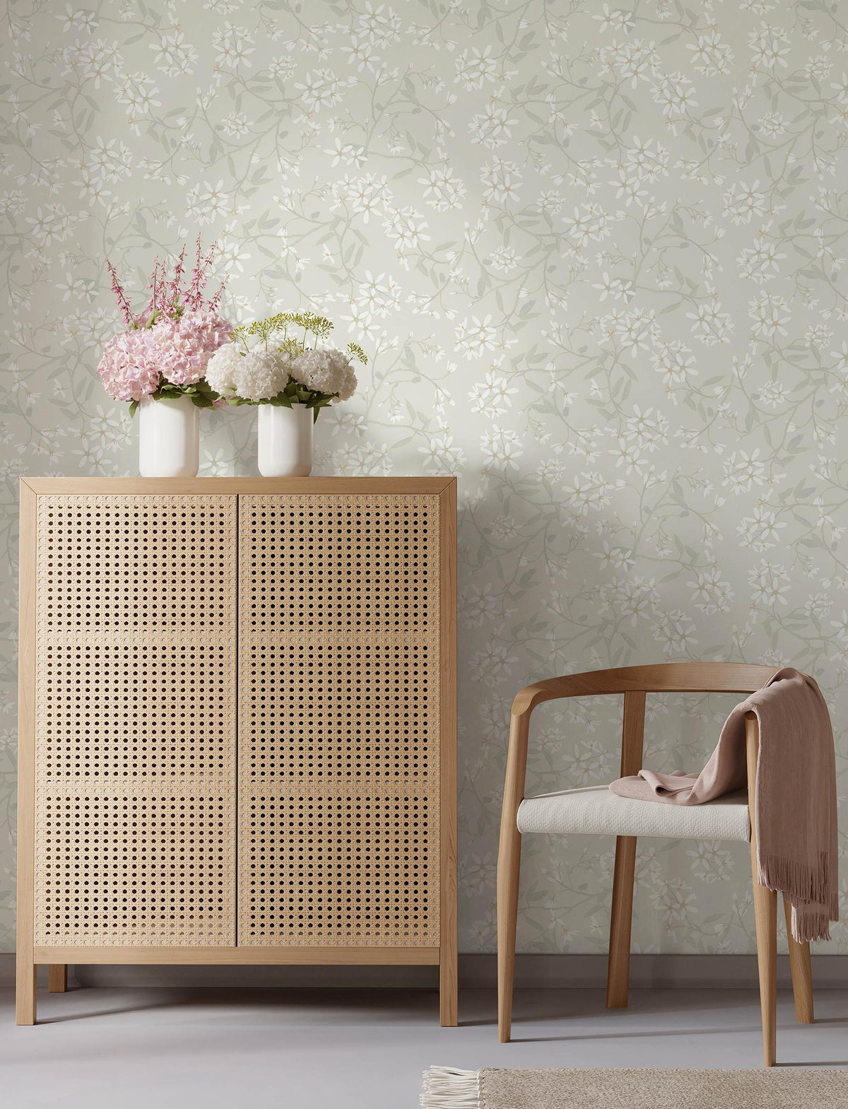 A-Street Prints Paradis Dove Bouquet Toss Wallpaper
