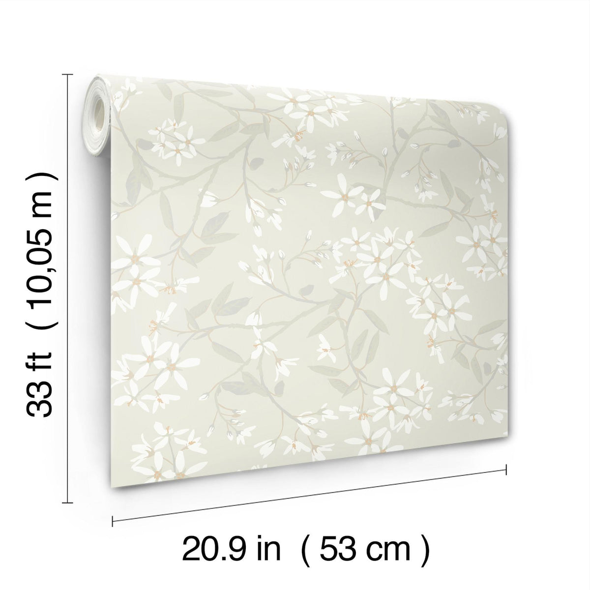 A-Street Prints Paradis Dove Bouquet Toss Wallpaper
