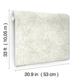 A-Street Prints Paradis Dove Bouquet Toss Wallpaper