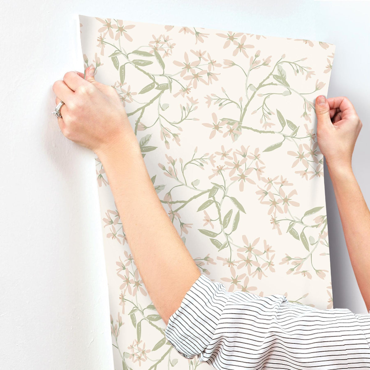 A-Street Prints Paradis Blush Bouquet Toss Wallpaper