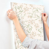 A-Street Prints Paradis Blush Bouquet Toss Wallpaper