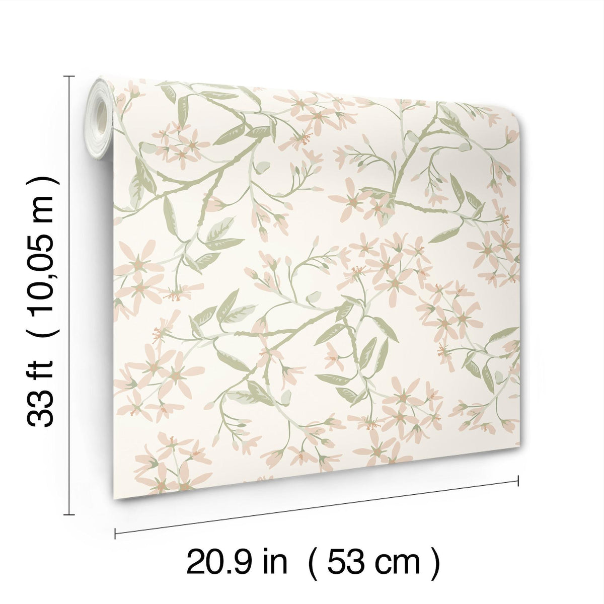 A-Street Prints Paradis Blush Bouquet Toss Wallpaper