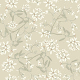 A-Street Prints Paradis Beige Bouquet Toss Wallpaper