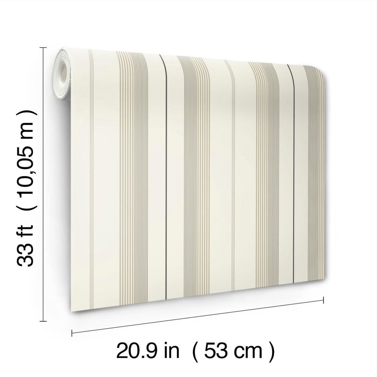 A-Street Prints Herrgård Neutral Stripe Wallpaper