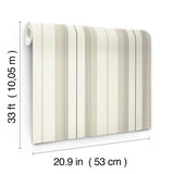 A-Street Prints Herrgård Neutral Stripe Wallpaper