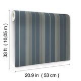 A-Street Prints Herrgård Navy Stripe Wallpaper