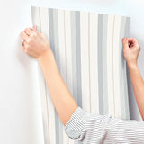 A-Street Prints Herrgård Light Blue Stripe Wallpaper