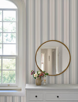 A-Street Prints Herrgård Light Blue Stripe Wallpaper